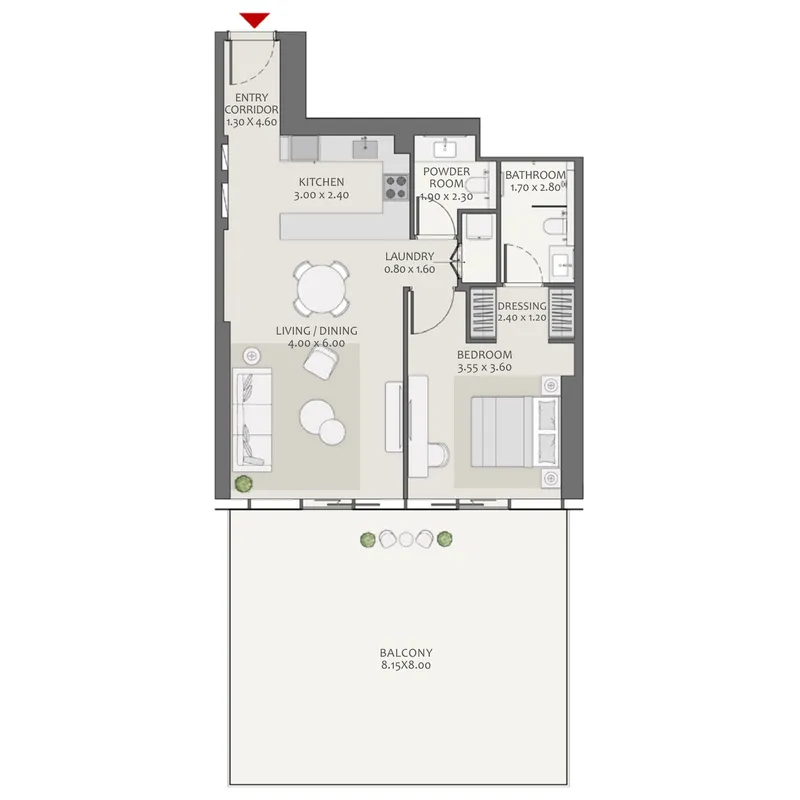 1 bed