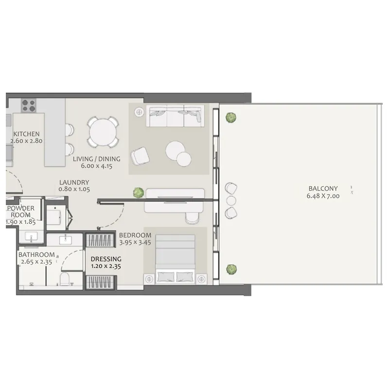 1 bed