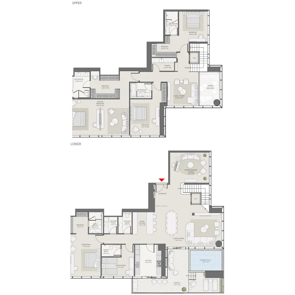 4 bedrooms floor plan
