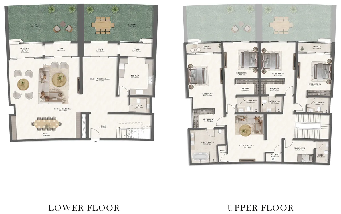 4 bedrooms floor plan