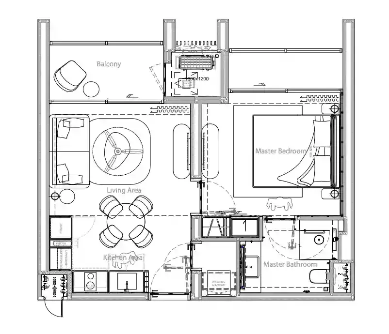 Gardens of Eden - Lake Residences — 3 Bedrooms floor plan