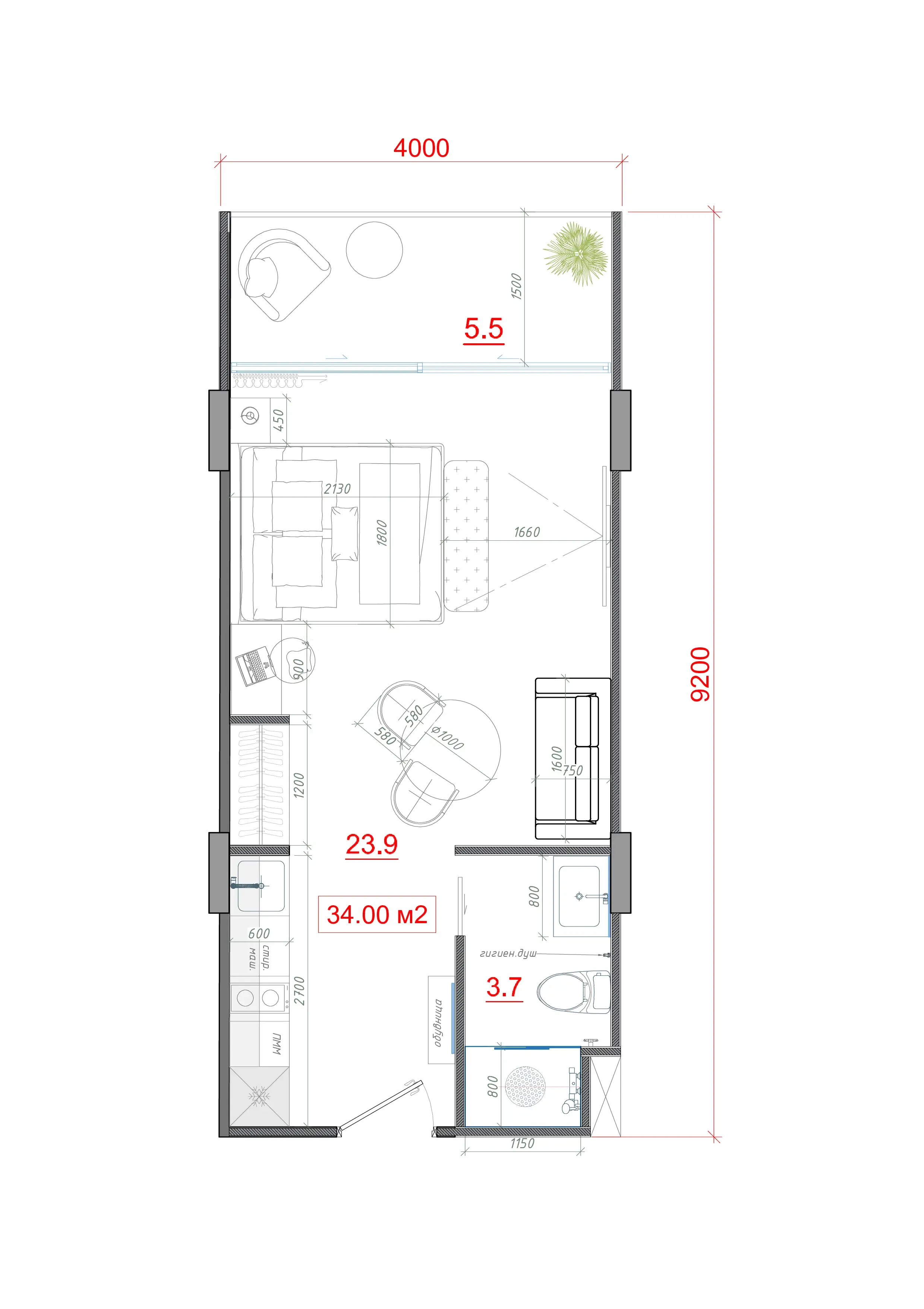 0BR Layout