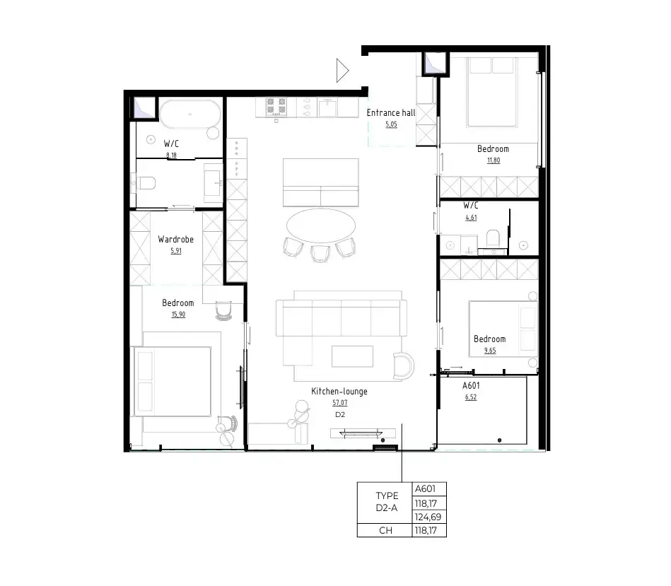 3BR Layout