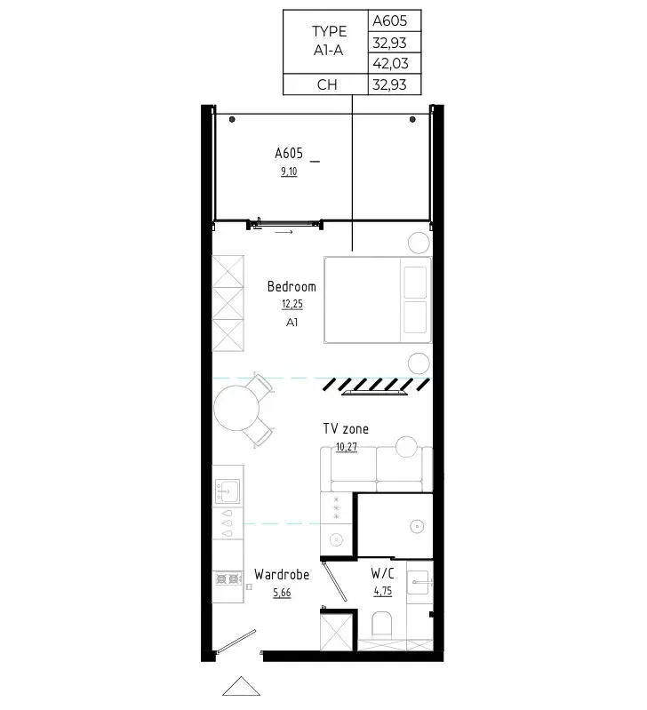 0BR Layout