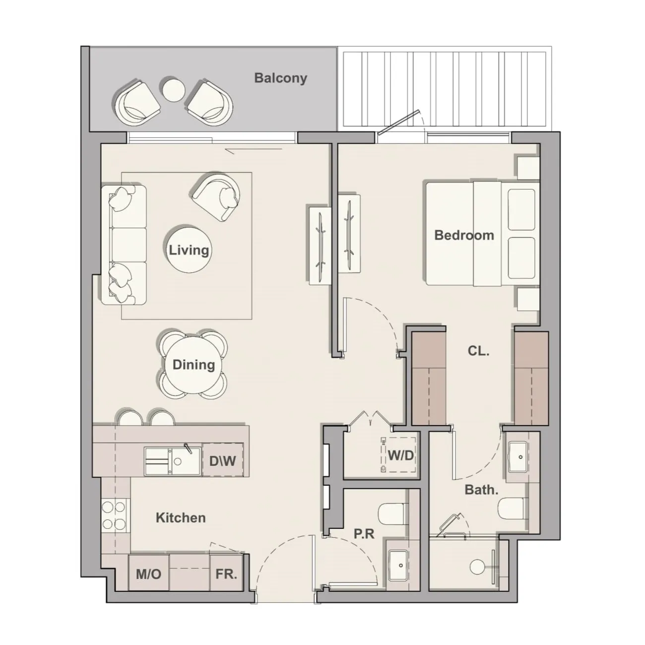 1 bed