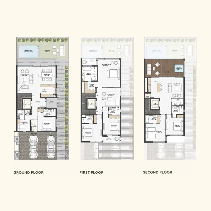 6-bedroom villa floor plan