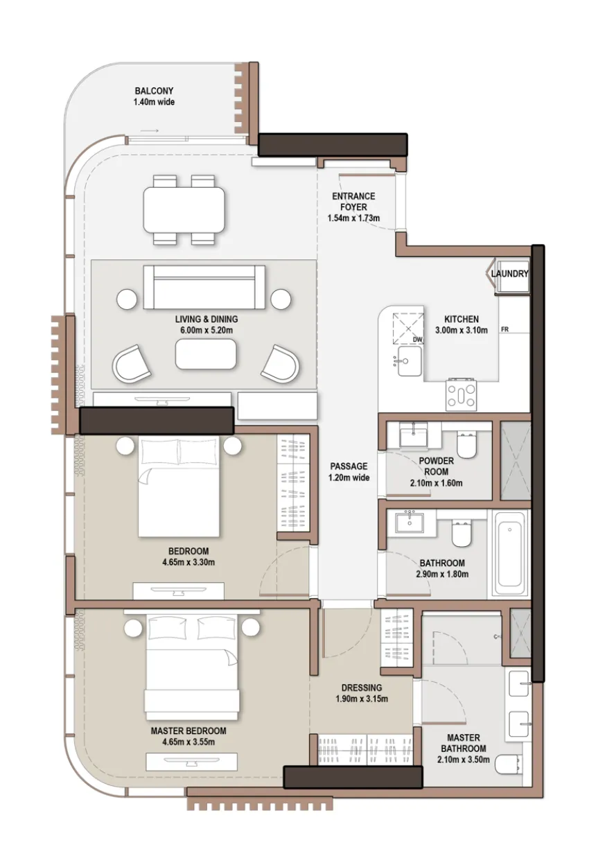 The Edit at d3 — 5 Bedrooms floor plan