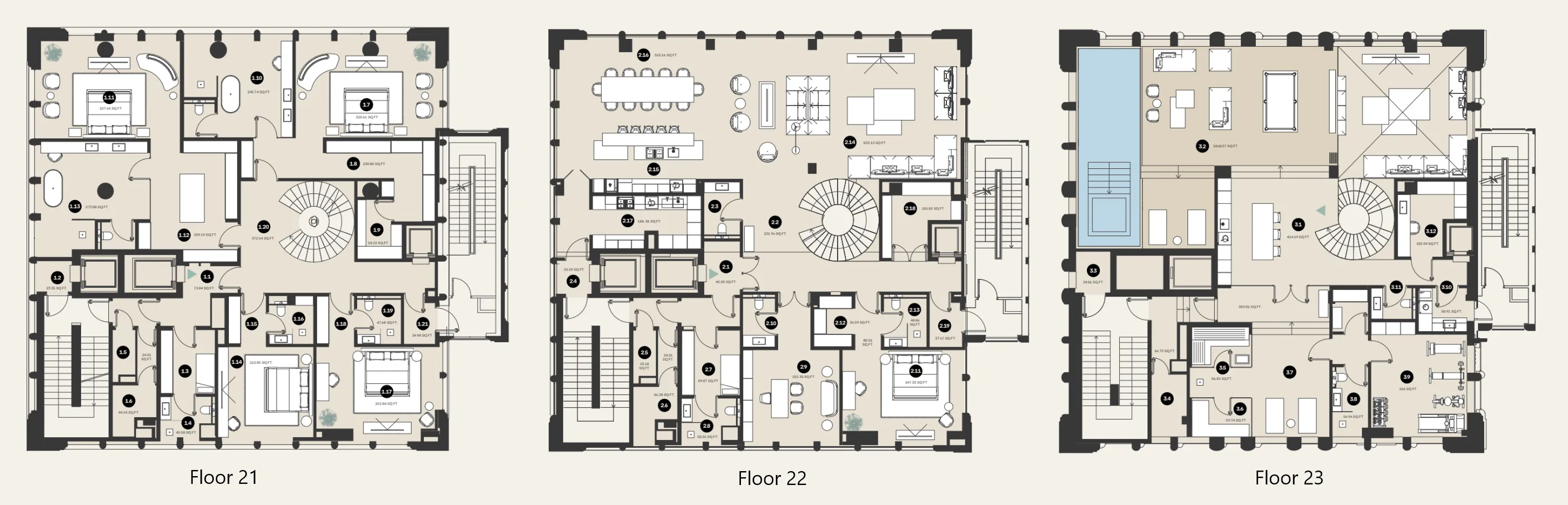 5 bedrooms floor plan