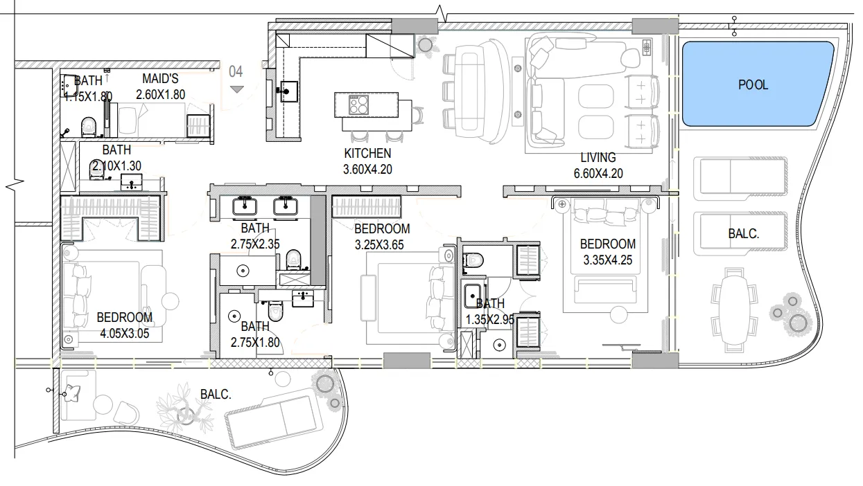3 bed