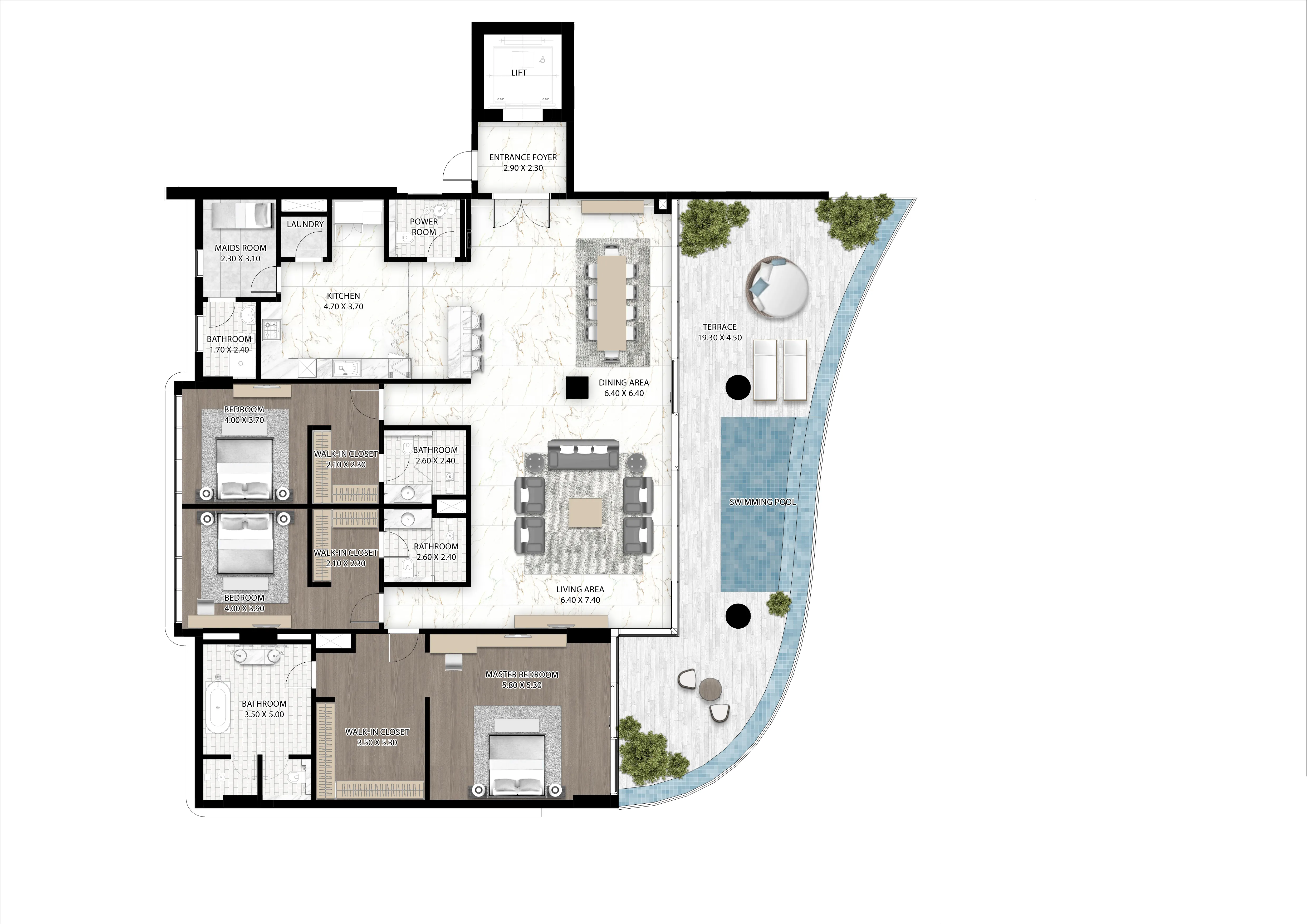 3 bed