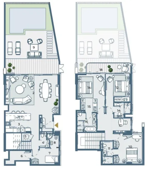 3 bedrooms floor plan