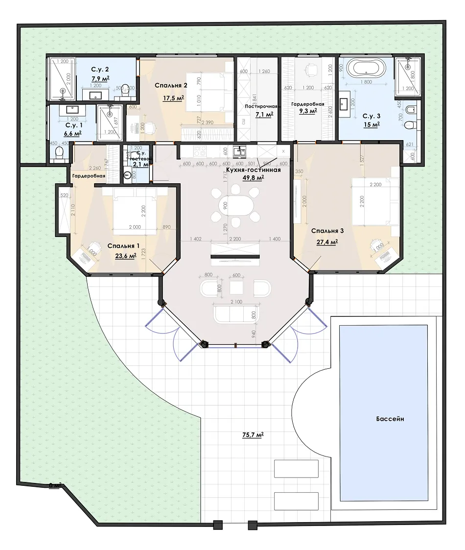 3BR Layout