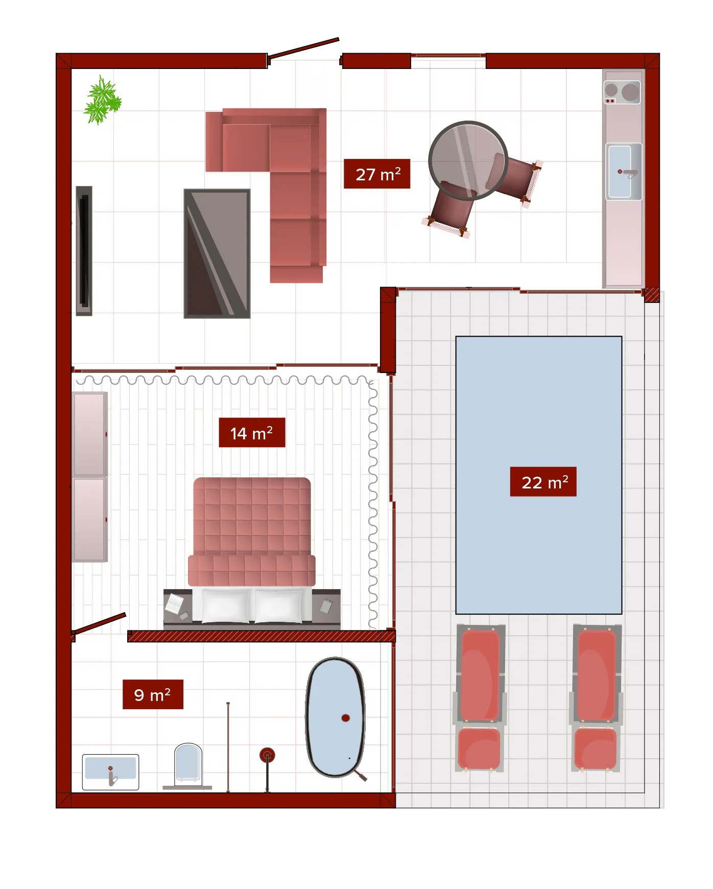 1BR Layout