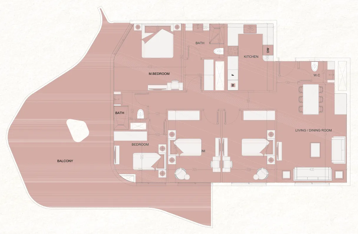 4 bedrooms floor plan