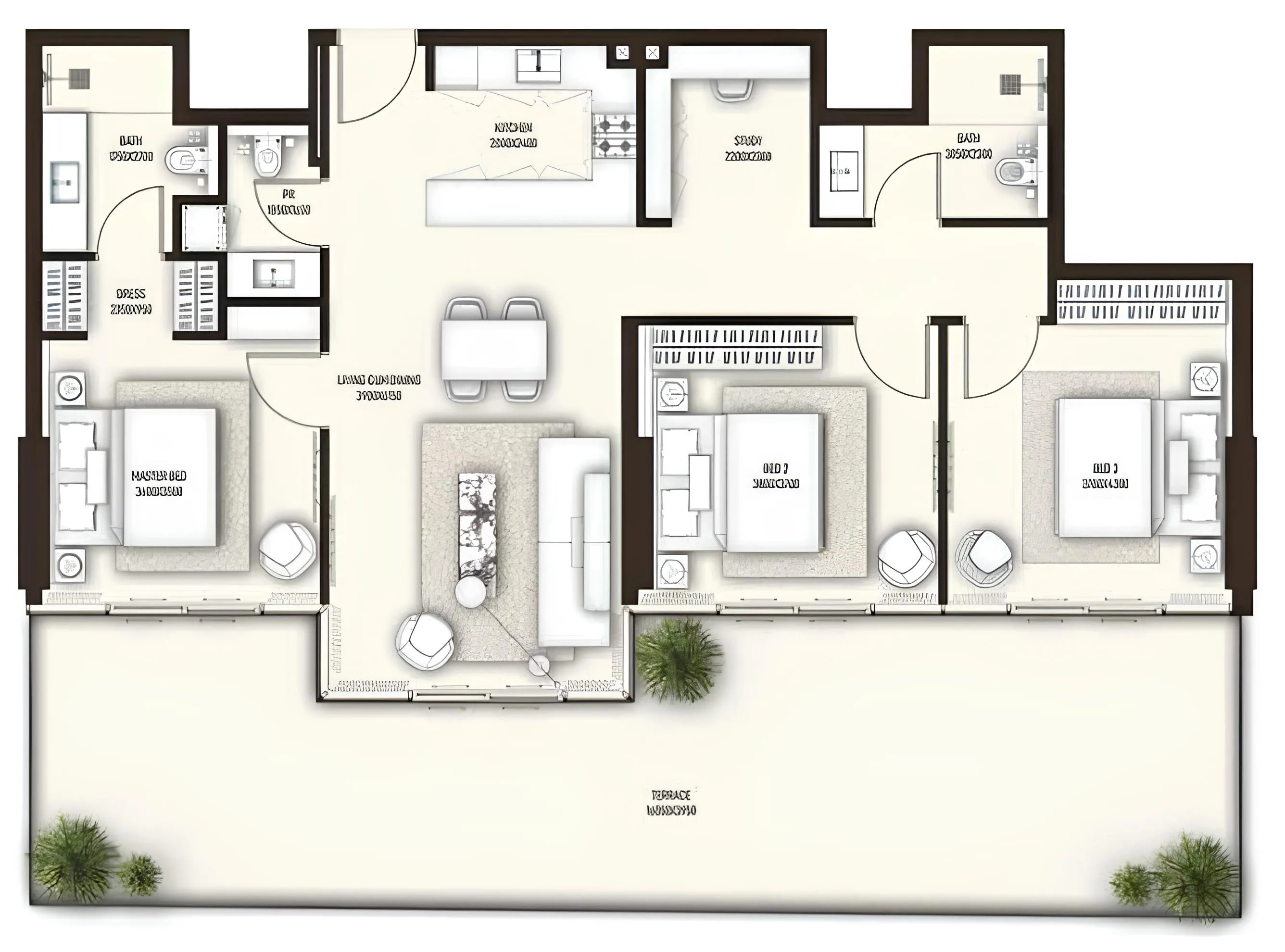 Condor Group Sonate Residences 3BR floor plan