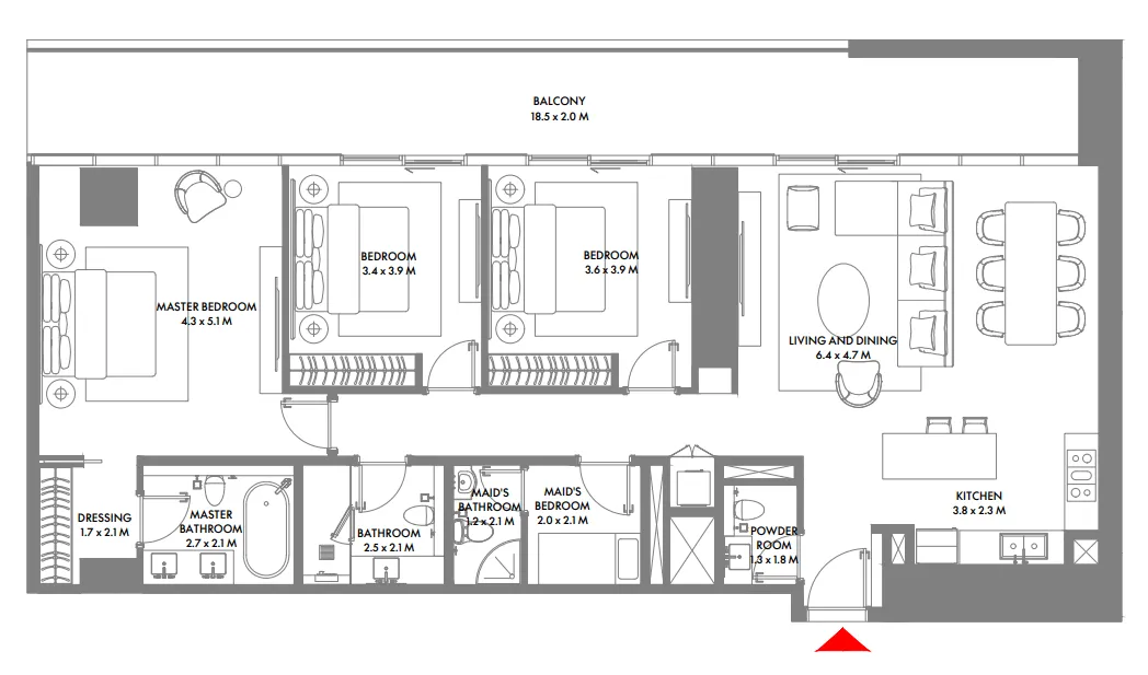 3BR Layout