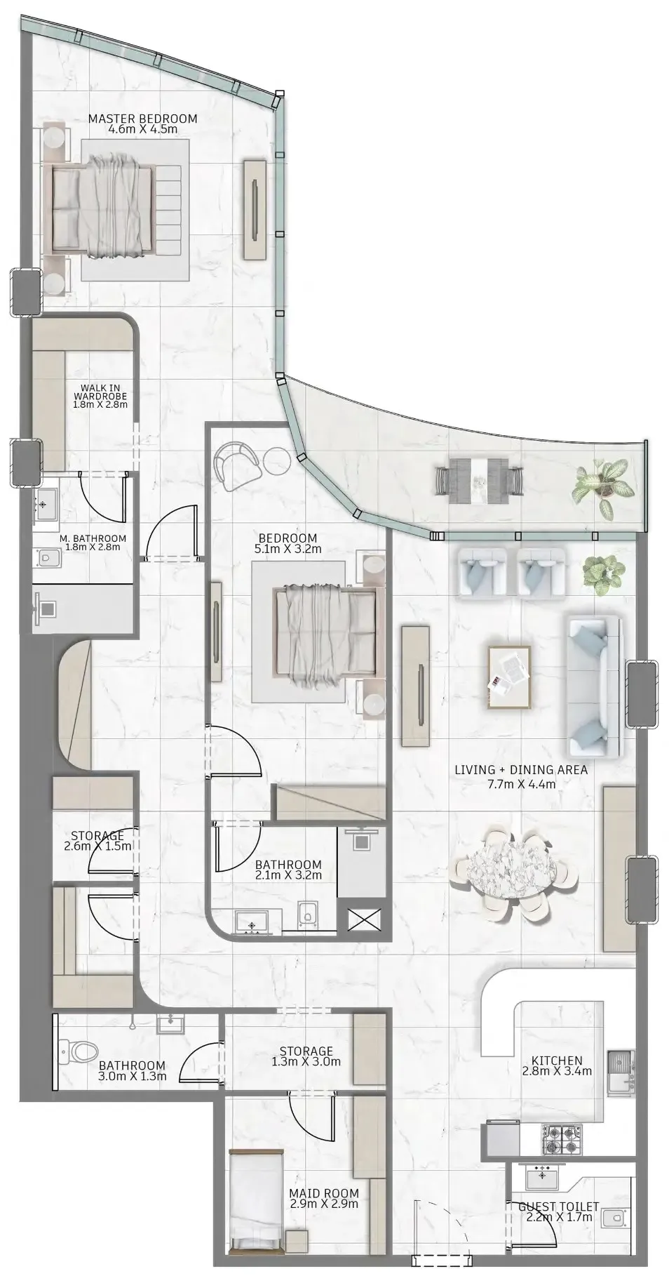 Al Habtoor Tower — floor plan