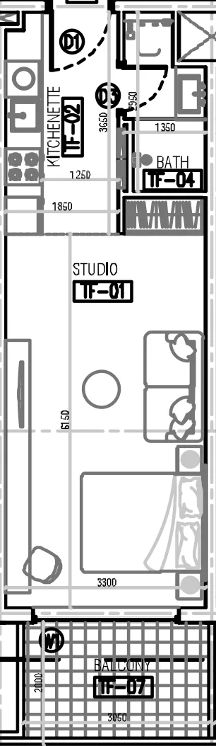 Laya Developers (Akshara Global) Laya Courtyard Studio floor plan