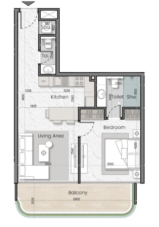 1 bed