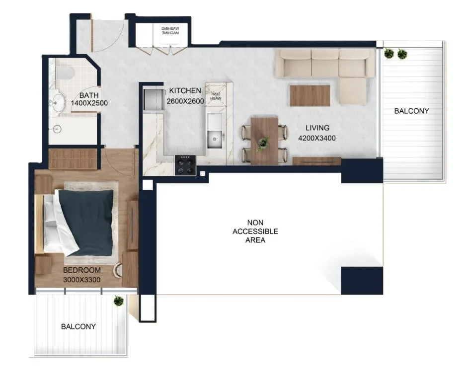 1 bed