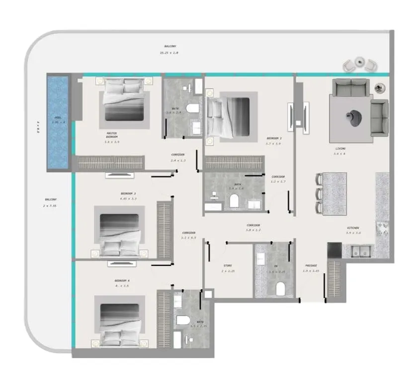 4BR Layout