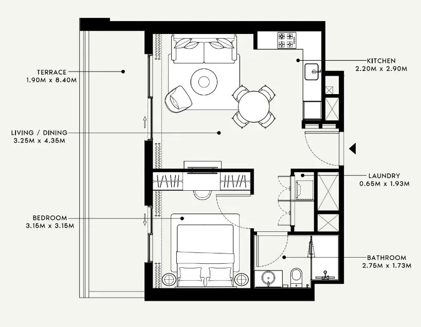 1BR Layout
