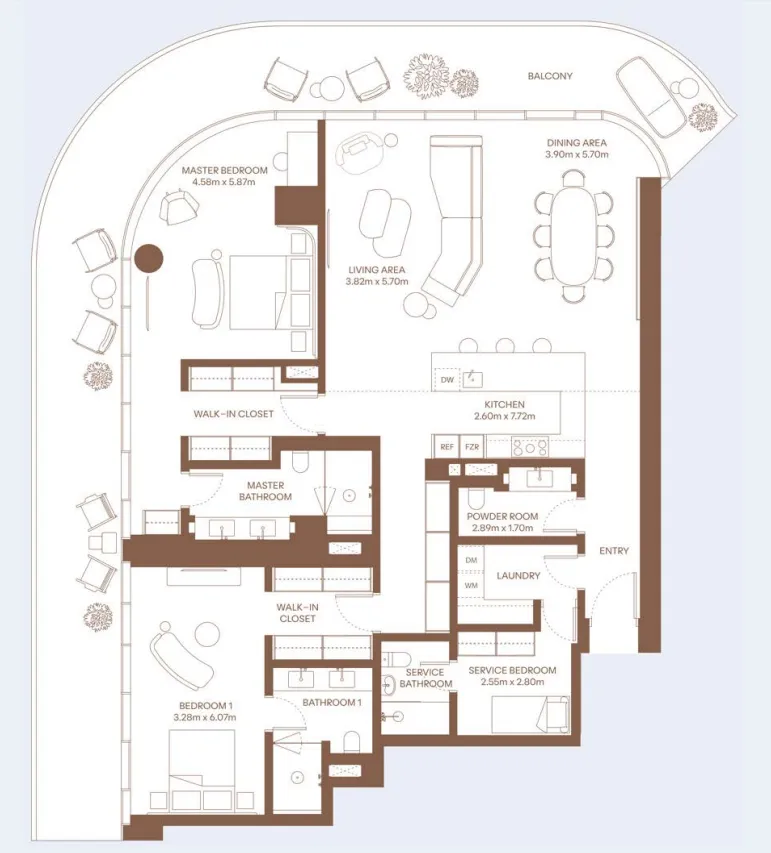 2 bed