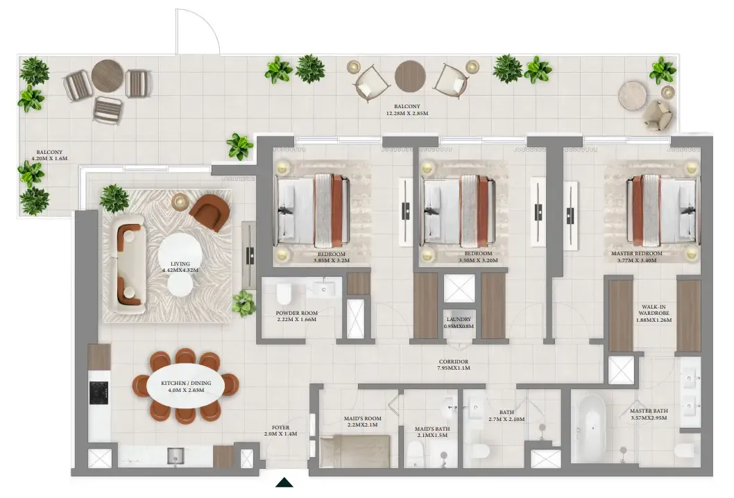 Emaar Vida Residences Hillside floor plan