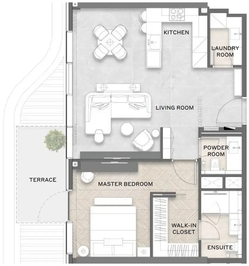 1 bed