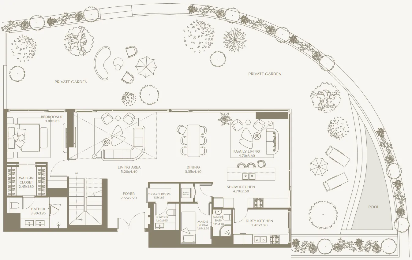 4 bedrooms floor plan