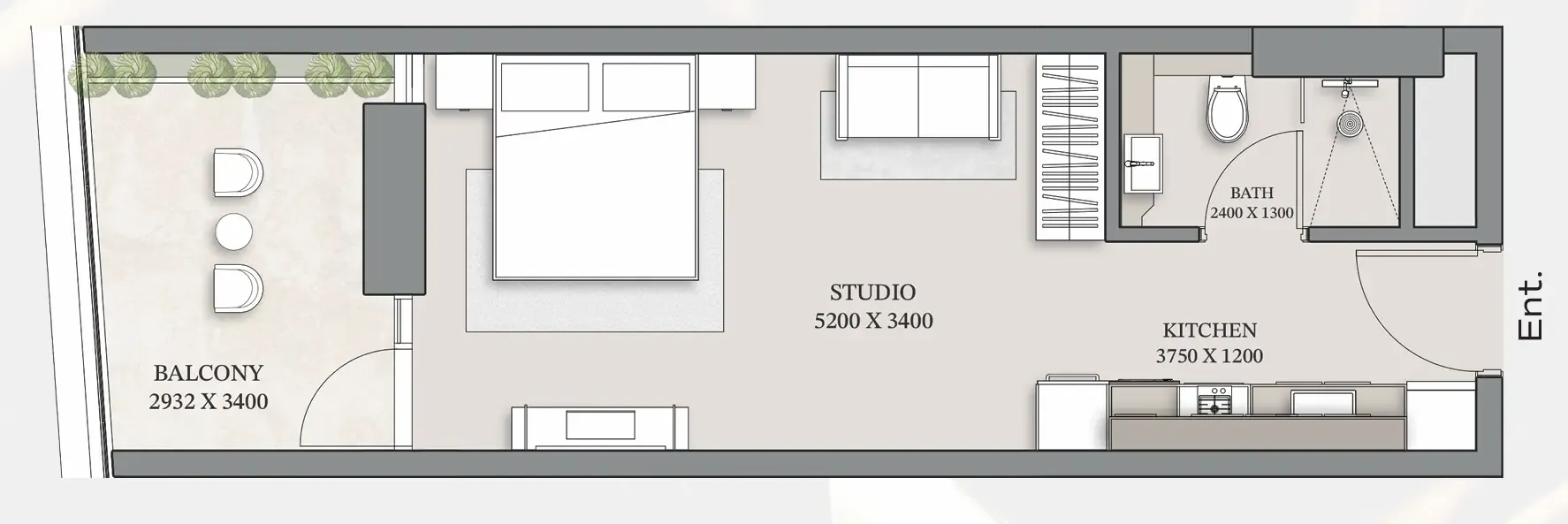 0BR Layout