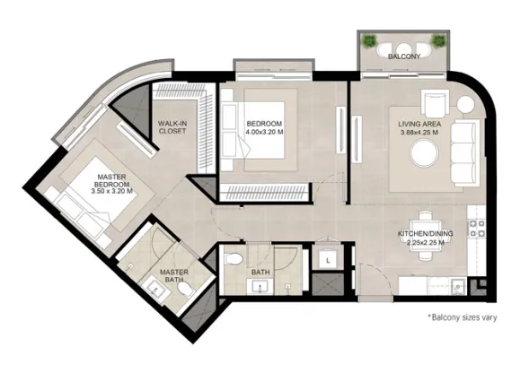 2 bed