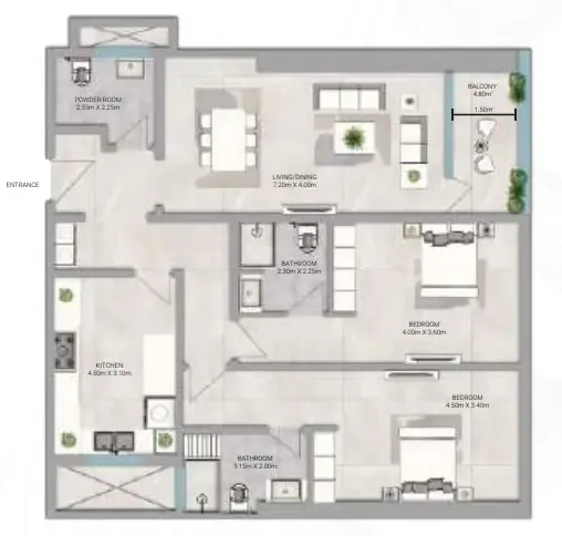 2BR Layout