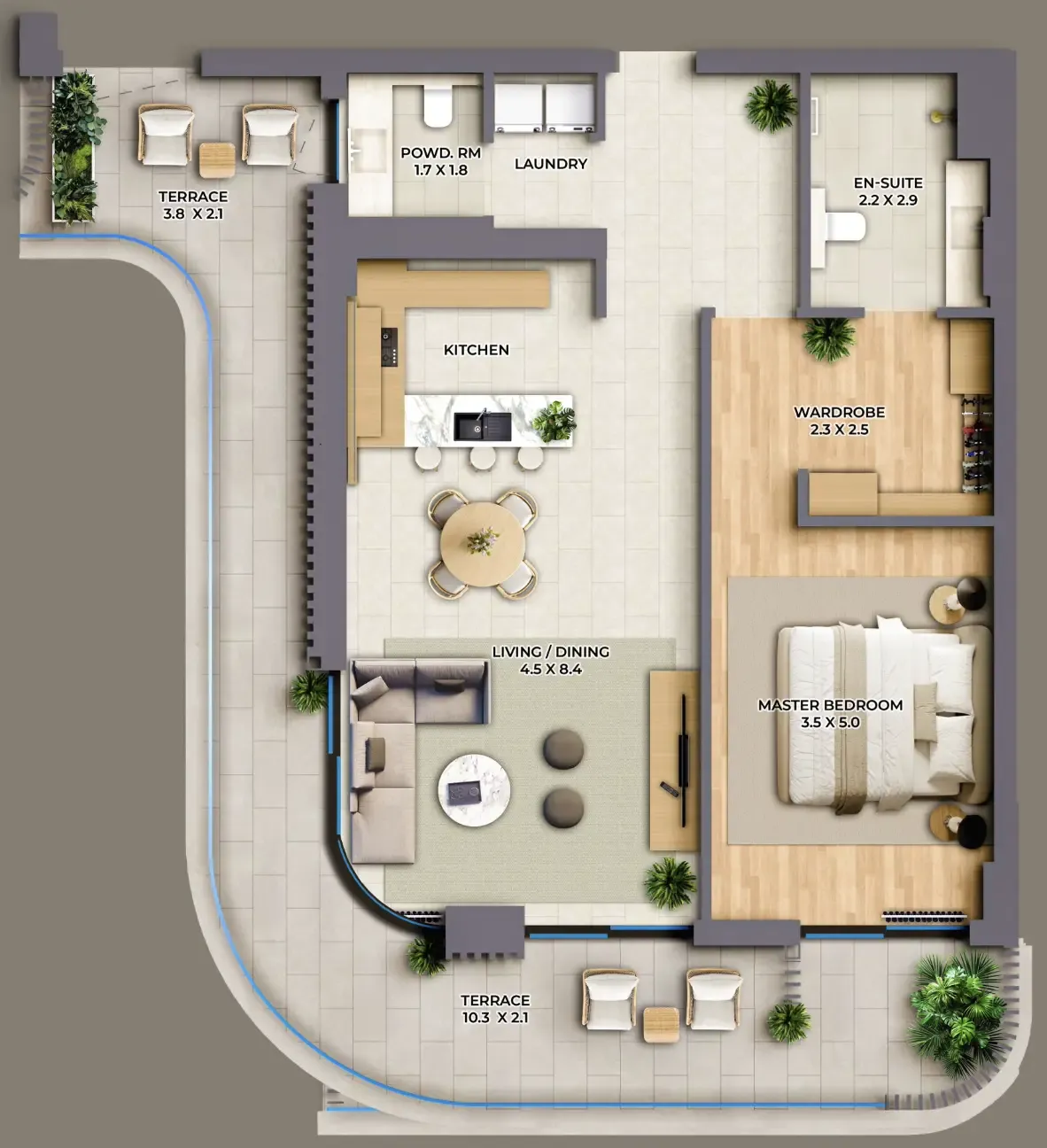 1 bed
