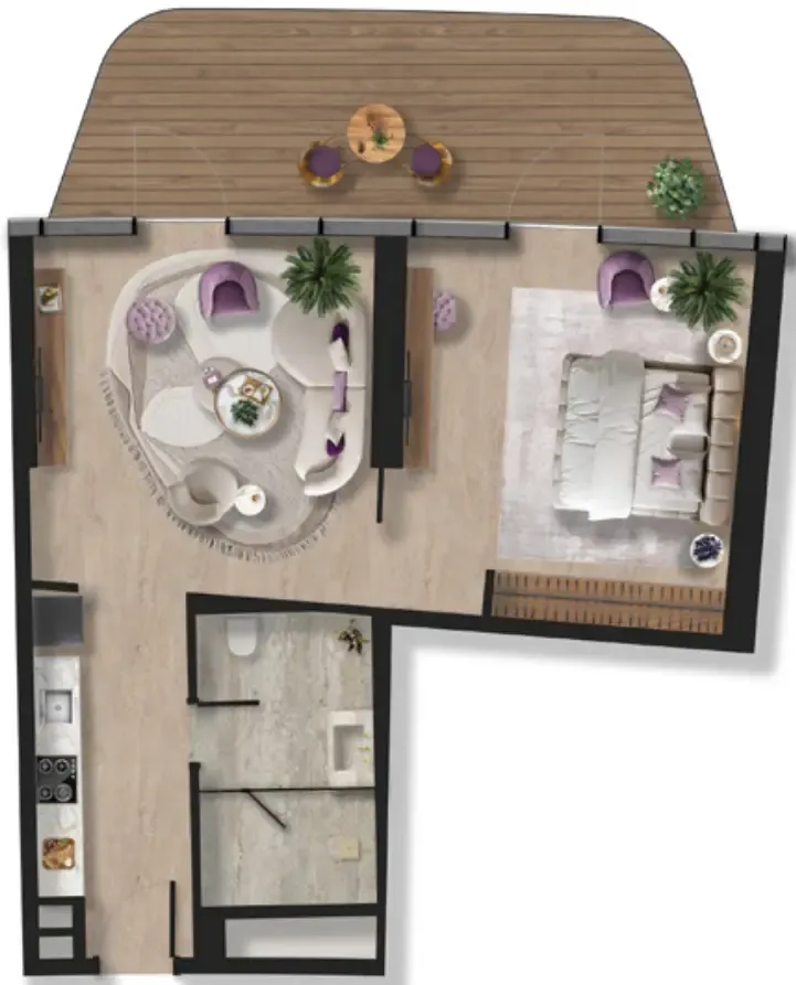 BNW Developments Taj Wellington Mews Studio floor plan