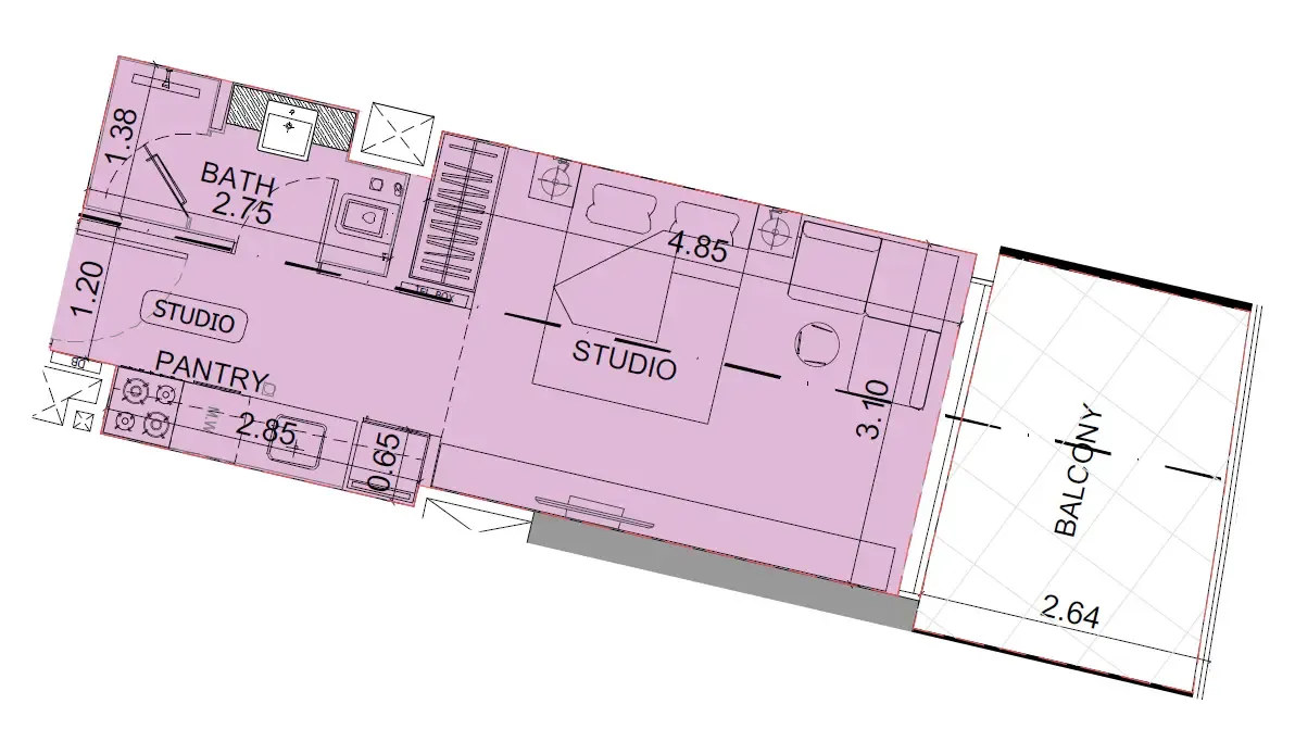 Studio floor plan