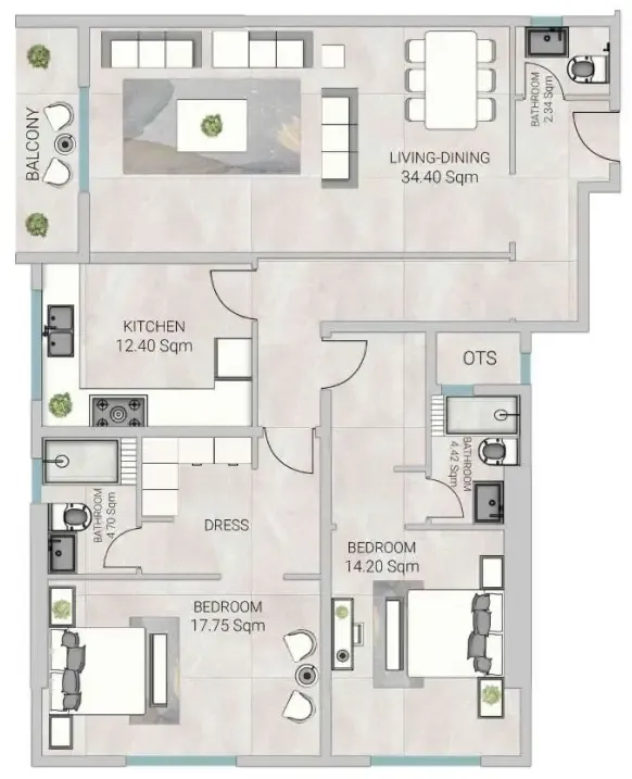 2BR Layout