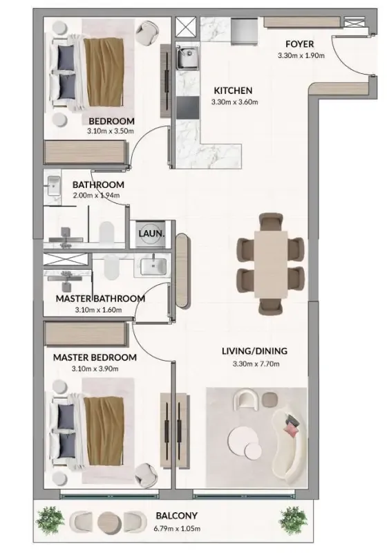 2BR Layout