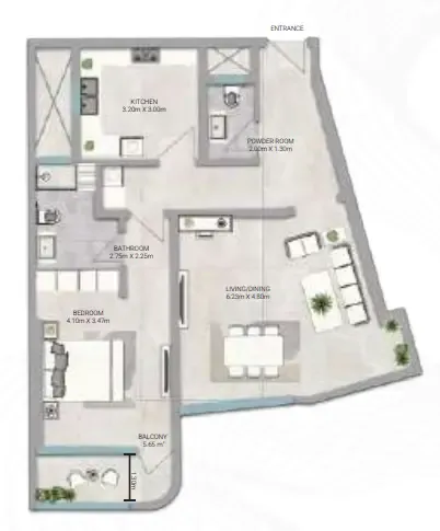1 bed