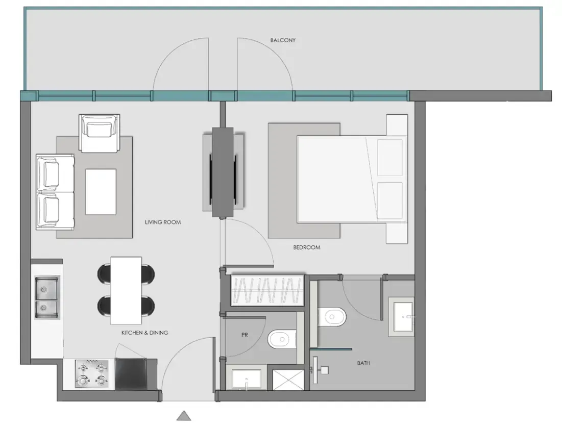1 bed