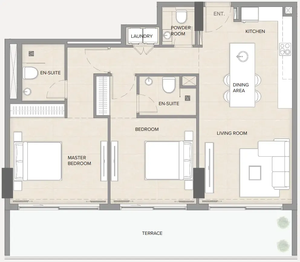 2 bed