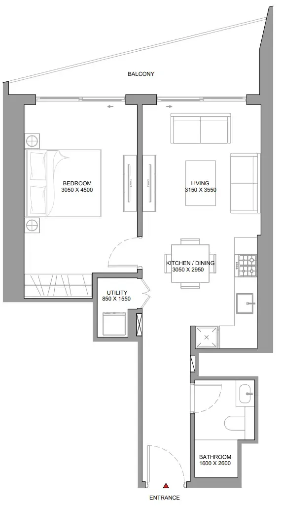 1 bed