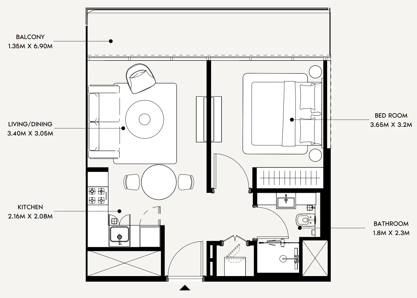 1 bed