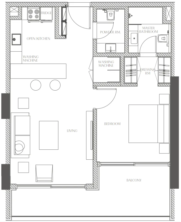 1 bed