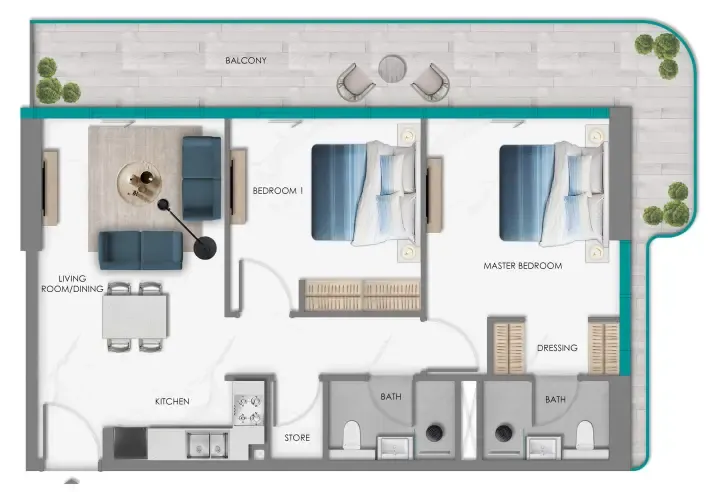 2BR Layout