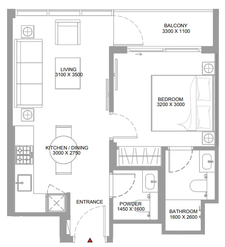 1 bed