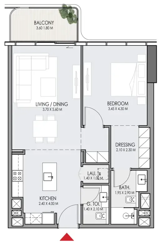 1 bed
