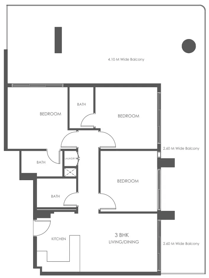 3 bedrooms floor plan