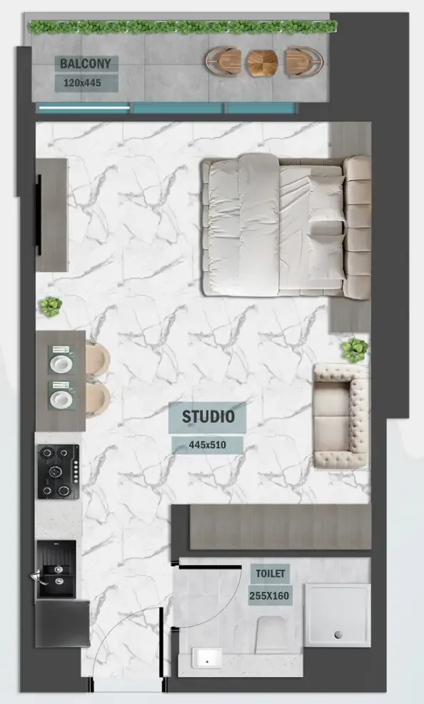 0BR Layout