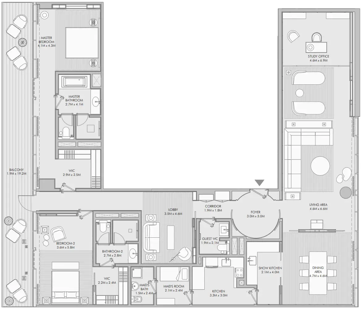 2 bed